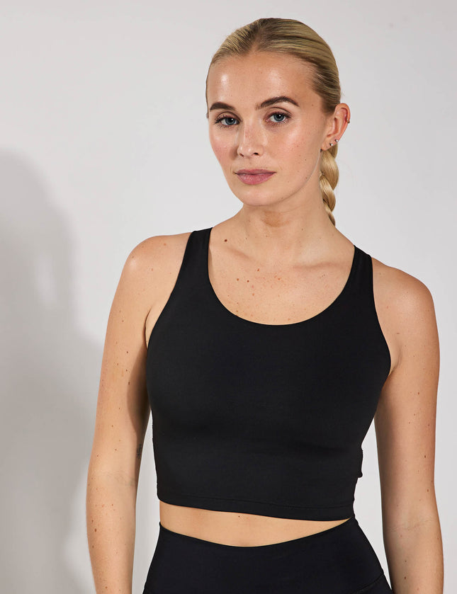 All Me Medium-Support Long Line Bra Tank Top - Black All Me Medium-Support Long Line Bra Tank Top - Black