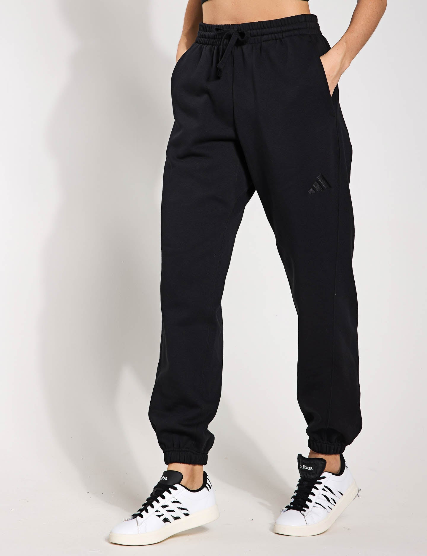 adidas | ALL SZN Fleece Loose Joggers - Black | The Sports Edit