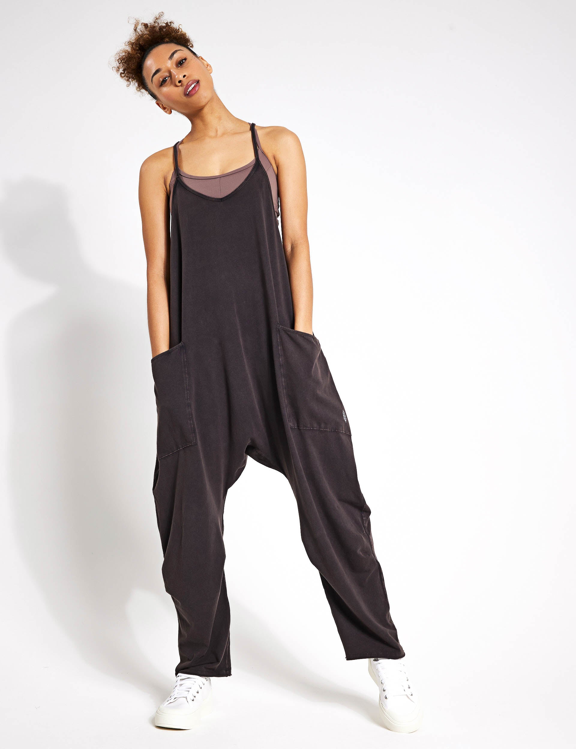 Free People ★ FP Movement ★ Hot Shot Onesie FP Movement | Hot Shot Onesie - Washed Black | The Sports Edit