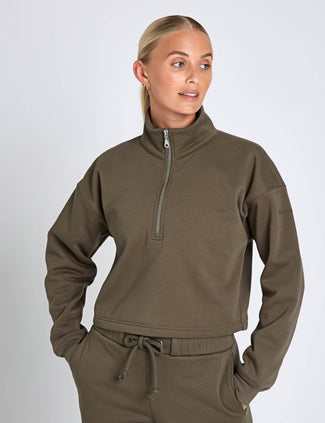 Vega Half-Zip Sweatshirt - Mink Vega Half-Zip Sweatshirt - Mink