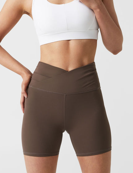 Lilybod Addison Cloud-Core Wrap Short - Coffeeimages1- The Sports Edit