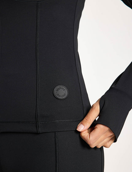 Lilybod Zuri Contoured Zip Thru Top - Blackimages3- The Sports Edit