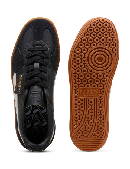 PUMA Palermo Leather - Puma Black-Feather Gray-Gumimages3- The Sports Edit