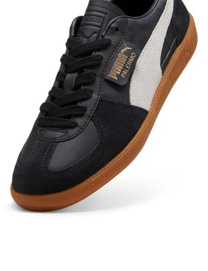 PUMA Palermo Leather - Puma Black-Feather Gray-Gumimages5- The Sports Edit