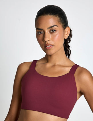 Runner's High Sports Bra - Merlot Red Runner's High Sports Bra - Merlot Red