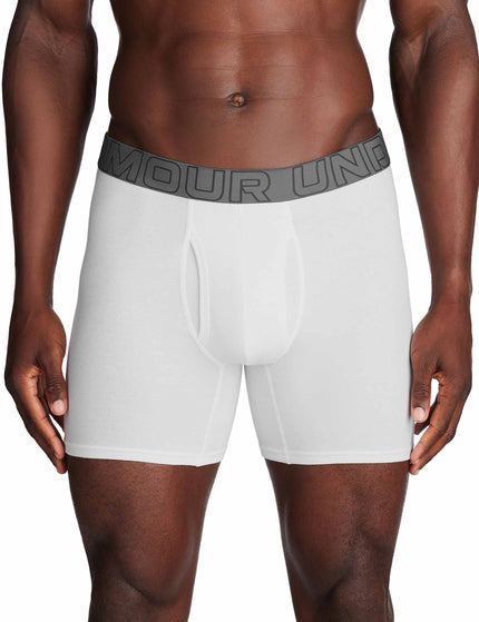 Under Armour Performance Cotton- Solid 6” 3Pk - Whiteimages1- The Sports Edit