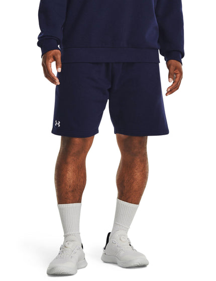Under Armour Rival Fleece Shorts - Midnight Navy/Whiteimages1- The Sports Edit