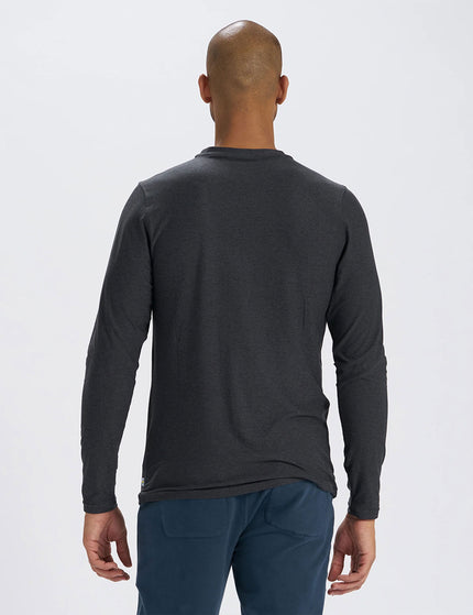 Vuori Strato Tech Tee Long Sleeve - Charcoal Heatherimages2- The Sports Edit