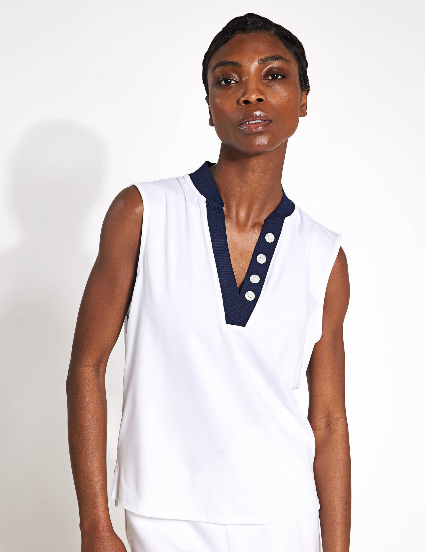 (取寄) バーリー レディース シャルビー パフォーマンス タンク Varley women Shelby Performance Tank Blue Nights/White Varley Shelby Performance Tank in White/Blue Nights