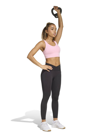 adidas 3 Stripes Studio All Me 7/8 X-Over Leggings - Blackimages5- The Sports Edit