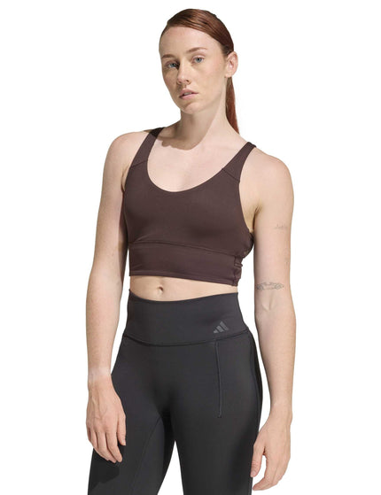 adidas 3 Stripes Studio All Me Light Support Bra - Aurora Coffeeimages1- The Sports Edit