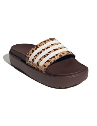 Adilette Platform Slides - Shadow Brown/Cloud White/Magic Beige Adilette Platform Slides - Shadow Brown/Cloud White/Magic Beige
