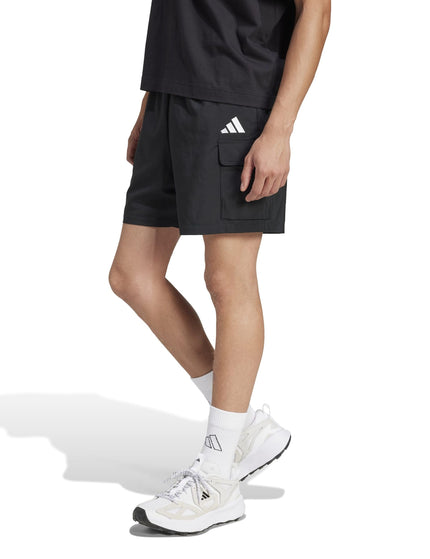 adidas Essentials Cargo Chelsea Shorts - Black/Whiteimages1- The Sports Edit