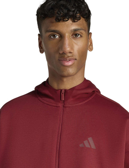 adidas Future Icons 3-Stripes Full-Zip Hoodie - Active Maroonimages4- The Sports Edit