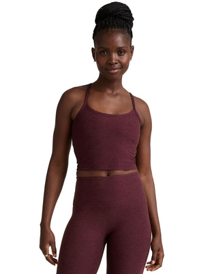 Spacedye Slim Racerback Cropped Tank - Midnight Burgundy Heather Spacedye Slim Racerback Cropped Tank - Midnight Burgundy Heather
