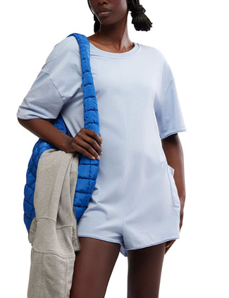 Hot Shot Tee Romper - Steel Hot Shot Tee Romper - Steel