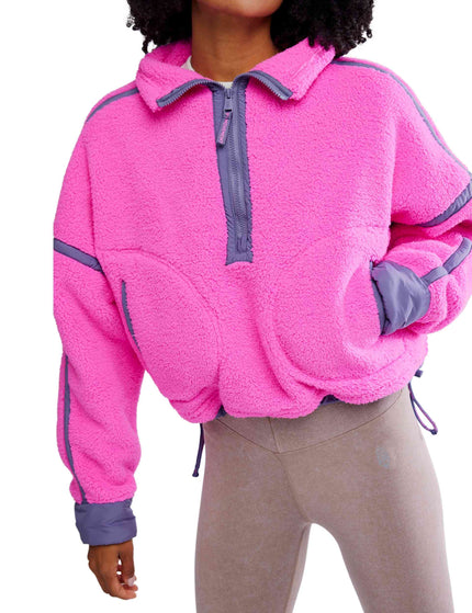 FP Movement Mountain High 1/2 Zip Fleece - Fuchsia Flirtimages4- The Sports Edit