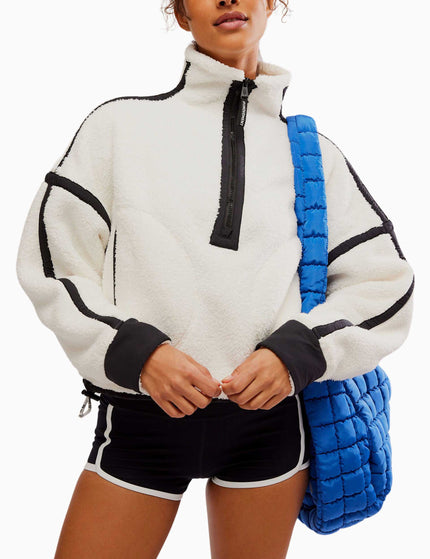 FP Movement Mountain High 1/2 Zip Fleece - White Comboimages1- The Sports Edit