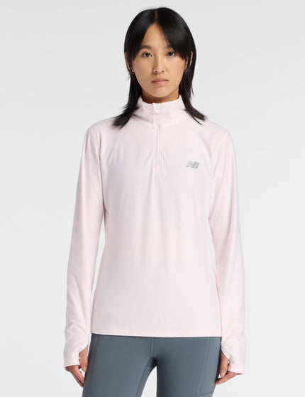 New Balance Sport Essentials Space Dye 1/4 Zip - Pink Saltimages1- The Sports Edit