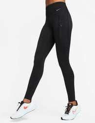 Go High Waisted Leggings - Black Nike Go High Waisted Leggings - Blackimage1- The Sports Edit