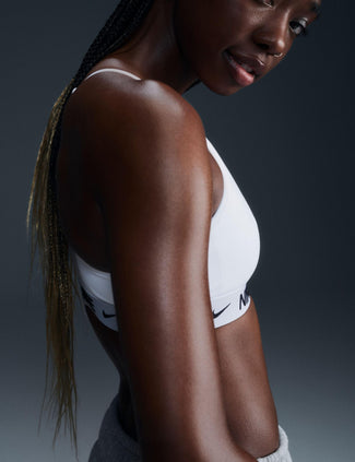 Indy Light Support Sports Bra - White/Black Indy Light Support Sports Bra - White/Black