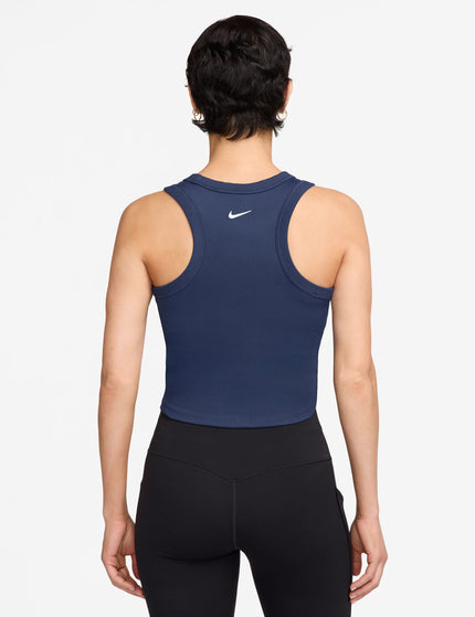 Nike One Fitted Dri-FIT Cropped Tank Top - Midnight Navyimages2- The Sports Edit