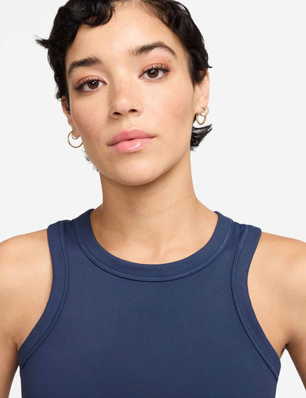 Nike One Fitted Dri-FIT Cropped Tank Top - Midnight Navyimages3- The Sports Edit