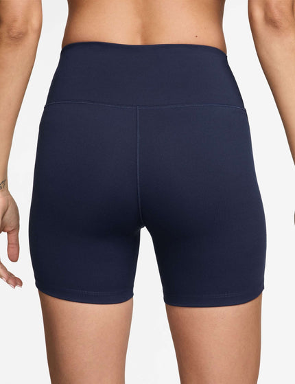 Nike One High Waisted 5" Biker Shorts - Midnight Navy/Whiteimages3- The Sports Edit