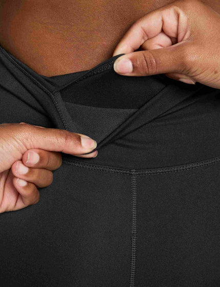 Nike One Seamless Front High Waisted Leggings - Black/Whiteimages3- The Sports Edit