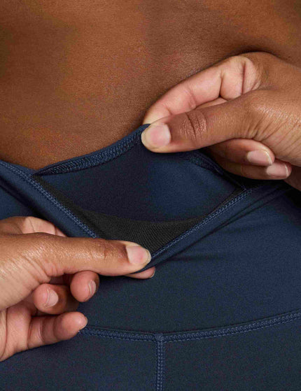 Nike One Seamless Front High Waisted Leggings - Midnight Navy/Whiteimages3- The Sports Edit