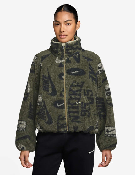 Nike Sportswear High-Pile Fleece Jacket - Medium Olive/Sailimages1- The Sports Edit
