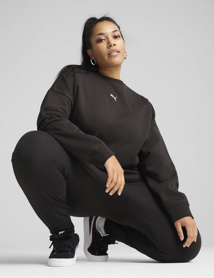 PUMA Essentials Oversized Crew - Blackimages5- The Sports Edit