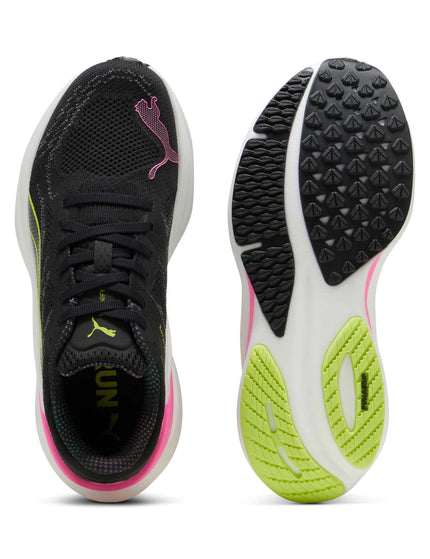 PUMA Magnify NITRO 2 Shoes - Black/Lime Pow/Poison Pinkimage3- The Sports Edit