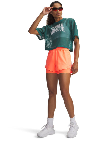 Under Armour Fly-By 2-in-1 Shorts - Electric Tangerine/Reflectiveimages4- The Sports Edit