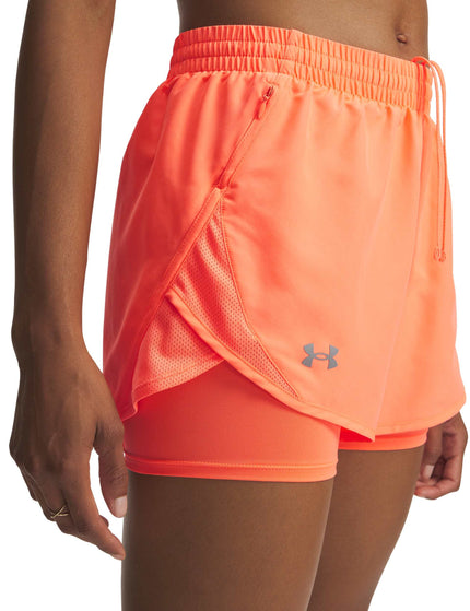 Under Armour Fly-By 2-in-1 Shorts - Electric Tangerine/Reflectiveimages3- The Sports Edit