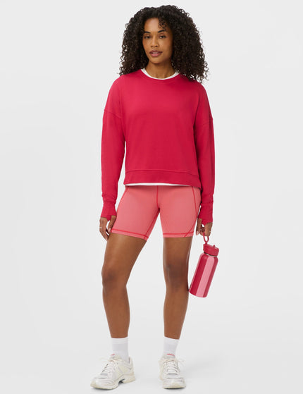 Sweaty Betty After Class Crop Sweatshirt - Crimson Redimages5- The Sports Edit