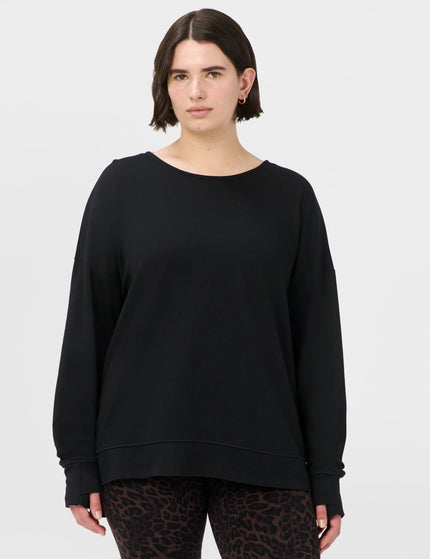Sweaty Betty After Class Open Back Tie Sweatshirt - Blackimages1- The Sports Edit