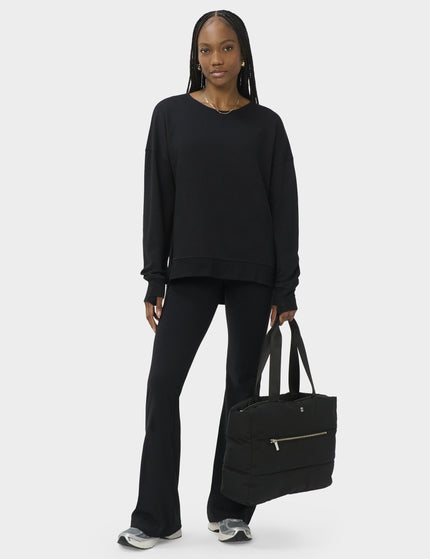 Sweaty Betty After Class Open Back Tie Sweatshirt - Blackimages5- The Sports Edit