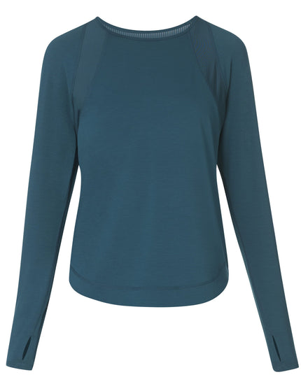 Sweaty Betty Breathe Easy Mesh Long Sleeve Top - Deep Greenimages8- The Sports Edit