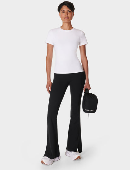 Sweaty Betty Essential Sculpt Short Sleeve Top - Whiteimages5- The Sports Edit