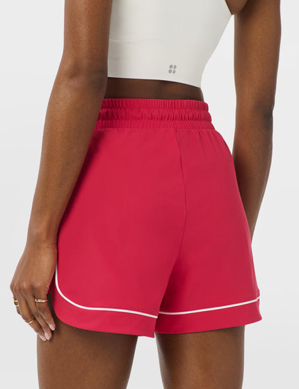 Sweaty Betty Explorer Track Piped Shorts - Crimson Redimages2- The Sports Edit