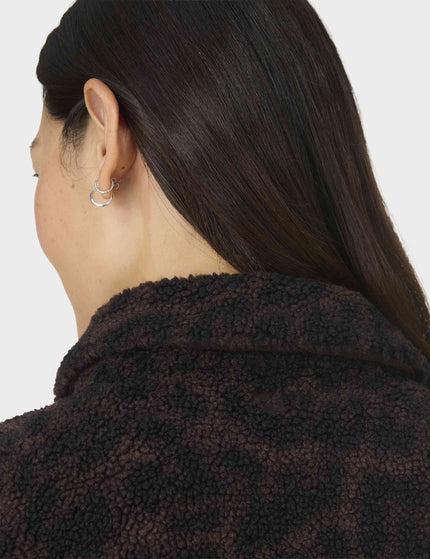 Sweaty Betty Plush Collared Fleece - Large Brown Leopard Printimages5- The Sports Edit