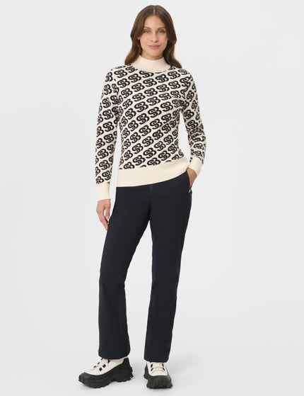 Sweaty Betty SB High Neck Ski Midlayer - White SB Jacquardimages5- The Sports Edit