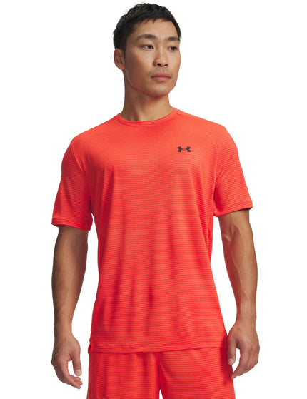 Under Armour Tech Vent VHS Jacquard Short Sleeve - T-Shirt - Venom Red/Blackimages1- The Sports Edit