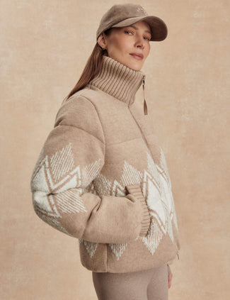 Belinda Knit Puffer - Light Taupe Belinda Knit Puffer - Light Taupe