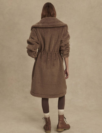 Logan Sherpa Coat - Ash Taupe Logan Sherpa Coat - Ash Taupe