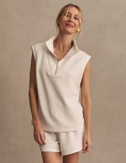 Varley Magnolia 2.0 Half-Zip Tank - Ivory Marlimages1- The Sports Edit