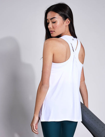 Alo Yoga Don't Get It Twisted Tank - Whiteimage2- The Sports Edit