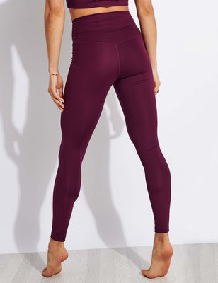 Compressive High Waisted Legging - Plum Compressive High Waisted Legging - Plum