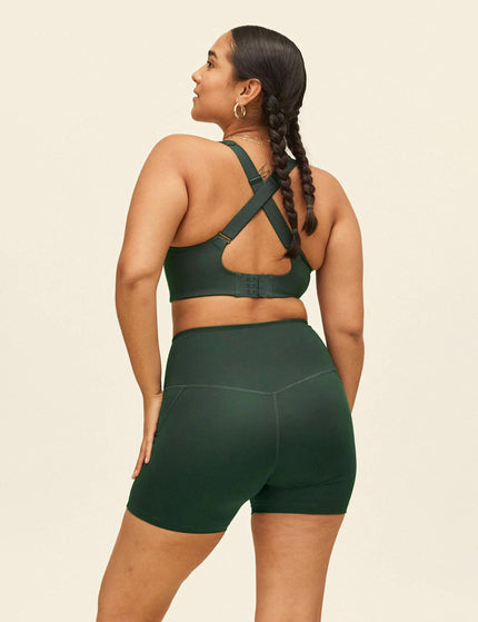 Girlfriend Collective High Waisted Run Short - Mossimage6- The Sports Edit